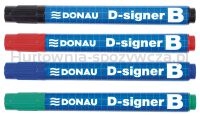 Marker do tablic DONAU D-Signer B, okrągły, 2-4mm (linia), czarny - 3