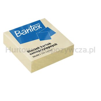 Bloczki mini samoprzylepne Bantex 50x50mm, 240 kartek, żółte