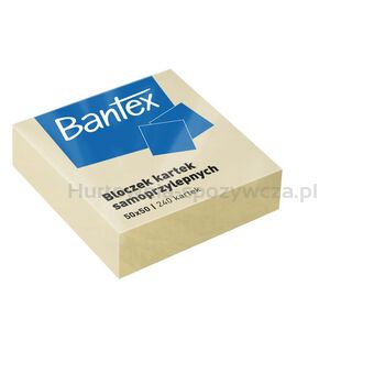 Bantex Bloczki mini samoprzylepne 50x50mm, 240 kartek, żółte