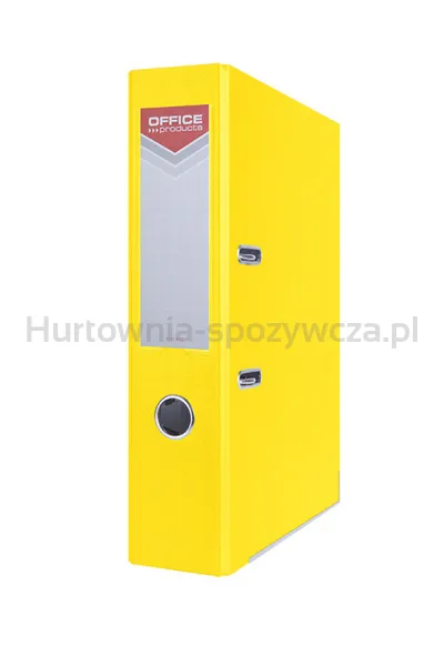 Segregator OFFICE PRODUCTS Officer z szyną, PP, A4/75mm, żółty
