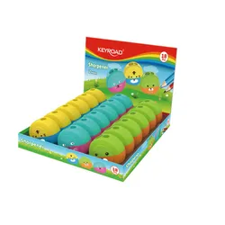 Temperówka Keyroad Speedy Snail, Plastikowa, Podwójna, Display, Mix Kolorów