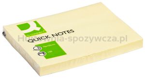 Q-Connect Bloczek samoprzylepny, 102x76mm, 1x100 kart., jasnożółty 
