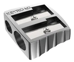 Temperówka Keyroad Metal, Aluminiowa, Podwójna, Pakowana Na Displayu, Srebrna