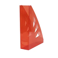 Pojemnik Na Dokumenty Office Products, Ażurowy, A4, Transparentny Czerwony