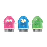 Temperówka plastikowa z gumką KEYROAD ROCKY-DOCKY, pojedyncza, z pojemnikiem, średnica: 8mm, blister - 3