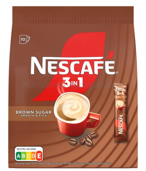 Kawa NESCAFE 3in1, brown sugar, torba, 165g