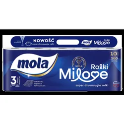 Mola Rolki Milove Papier toaletowy 3-warstwowy 10 rolek
