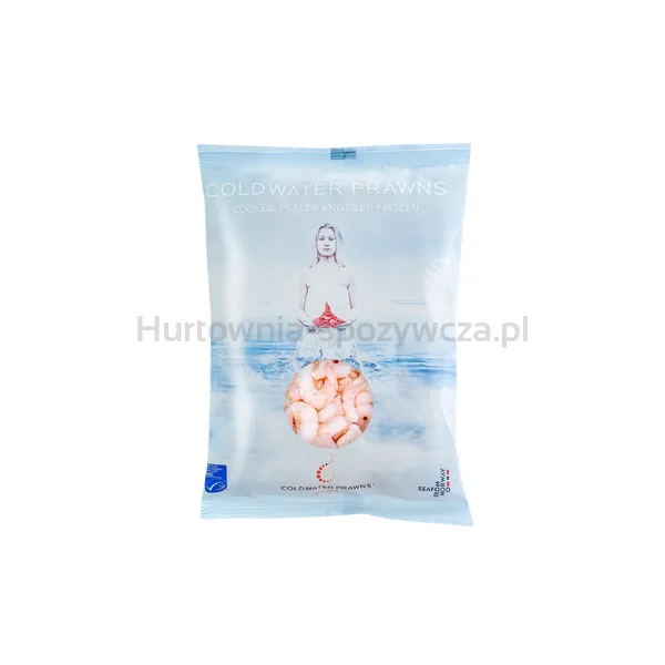 Myfood Krewetki Zimnowodne (Pandalus Borealis ) Gotowane, Obrane, Głęboko Mrożone, Glazurowane, 300-500 Szt./Lb, Glazura: 20%, 800 G /1000 G