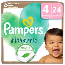 Pampers Harmonie Baby Pieluszki, rozmiar 4, 24 sztuki, 9kg-14kg
