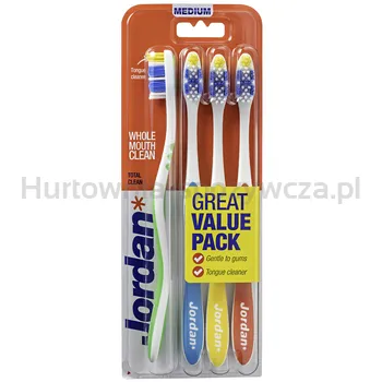 Jordan Szczoteczka Do Zębów Total Clean Medium 4-Pack