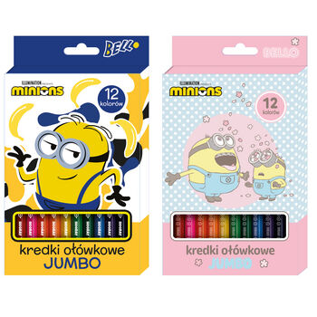 Kredki ołówkowe Jumbo 12 kolorów Minionki