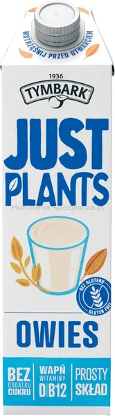 Tymbark Napój roślinny Just Plants, owsiany, 1l