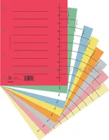 Przekładka DONAU, karton, A4, 235x300mm, 1-10, 1 karta, czerwona - 3