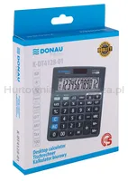 Donau Kalkulator biurowy TECH, 12-cyfr. wyświetlacz, wym. 140x122x30 mm, czarny  - 5