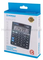 Donau Kalkulator biurowy TECH, 12-cyfr. wyświetlacz, wym. 140x122x30 mm, czarny  - 6