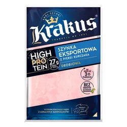 Szynka eksportowa z kurczaka High Protein plastry 100 g Krakus