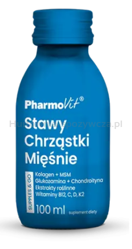 Shot Kolagen Na Stawy, Chrząstki, Mięśnie Bezglutenowy 100 Ml - Pharmovit (Supples & Go) [BIO]