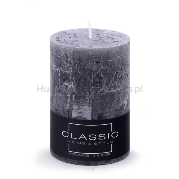 Świeca słupek rustykalna DONAU HOME, 70x100 mm, grafitowa