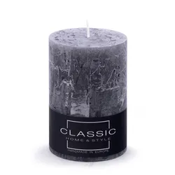 Świeca słupek rustykalna DONAU HOME, 70x100 mm, grafitowa