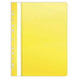 Donau Skoroszyt PVC, A4, twardy, 150/160mikr., wpinany, żółty 