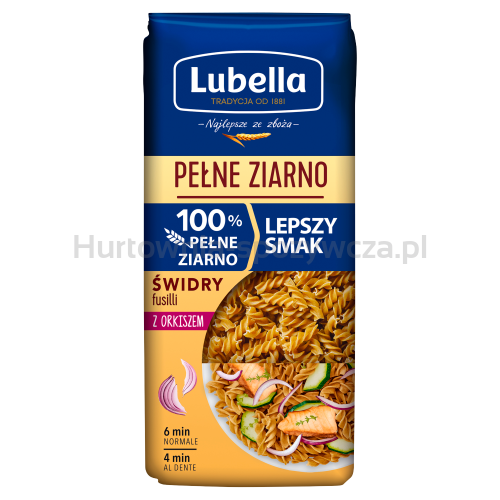 Lubella Pełne Ziarno Makaron Świdry Fusilli Z Orkiszem 400 G