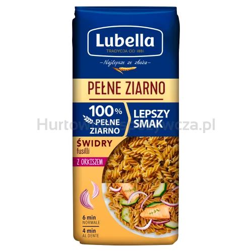 Lubella Makaron Pełne Ziarno Świdry Fusilli Z Orkiszem 400 G