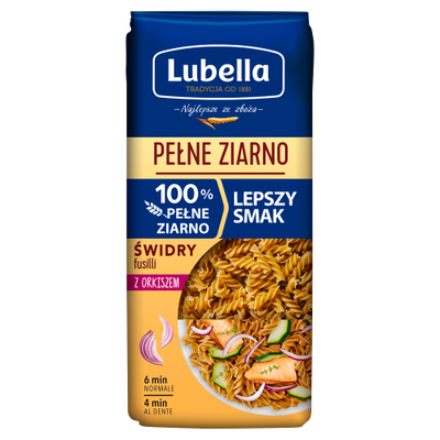 Lubella Pełne Ziarno Makaron Świdry Fusilli Z Orkiszem 400 G