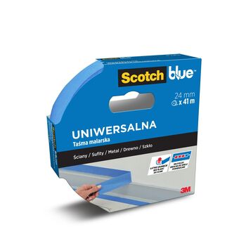 Scotchblue™ Taśma Malarska Do Różnych Powierzchni, 24Mm X 41M, 1 Rolka W Opakowaniu