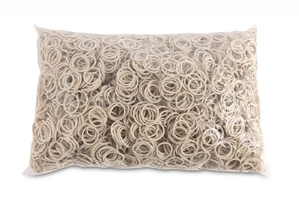 Office Products Gumki recepturki średnica 20mm, 1,5x1,5mm, 60% kauczuku, 1000g, zgrzewka, białe 