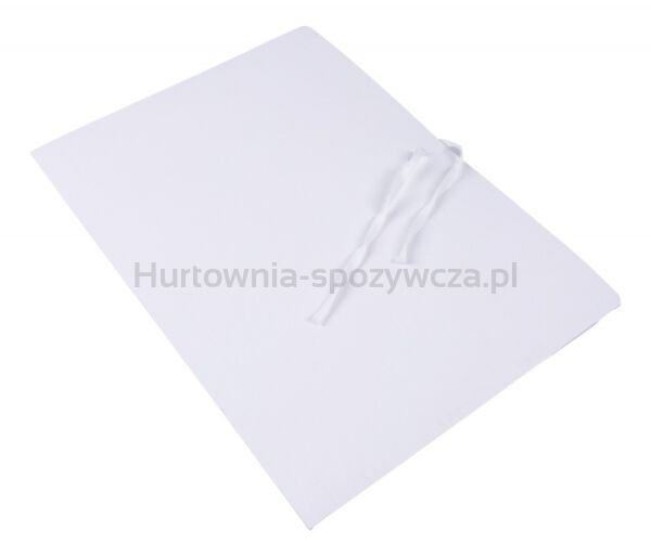 Teczka wiązana OFFICE PRODUCTS, karton, A4, 300gsm, 3-skrz., biała - 2