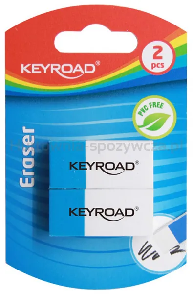 Keyroad Gumka Wielofunkcyjna Duo Eraser, 2Szt. Blister, Niebiesko-Biała 