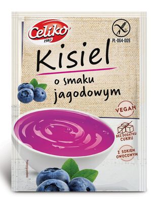 Kisiel O Smaku Jagodowym Bez Dodatku Cukru Bezglutenowy 40 G - Celiko [BIO]