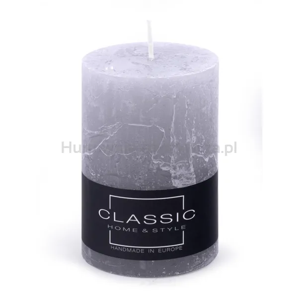 Świeca słupek rustykalna DONAU HOME, 70x100 mm, szara