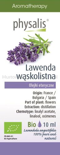 Olejek Eteryczny Lawenda Wąskolistna Bio 10 Ml - Physalis [BIO]