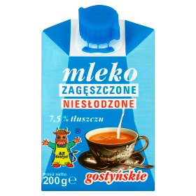 Gostyń Mleko Zagęszczone Niesłodzone 7,5% Tłuszczu 200G