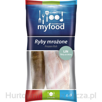 Myfood Lin (Tinca Tinca) Filety Ze Skórą, Produkt Głęboko Mrożony (Iqf) , Glazura: 20%, 400 G/500 G