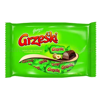 Grześki Cukierki O Smaku Orzechowym W Czekoladzie Mlecznej 1 Kg