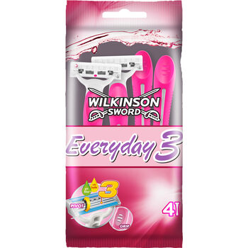 Wilkinson Sword Everyday 3 Jednorazowe Maszynki Do Golenia Dla Kobiet 4 Sztuki