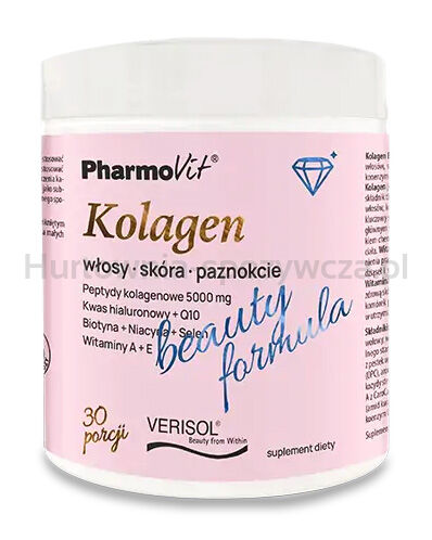 Kolagen O Smaku Brzoskwinia - Banan Beauty Formula Bezglutenowy 174 G - Pharmovit [BIO]