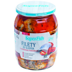 Superfish Filety Ze Śledzia Z Suszonymi Pomidorami 650 G