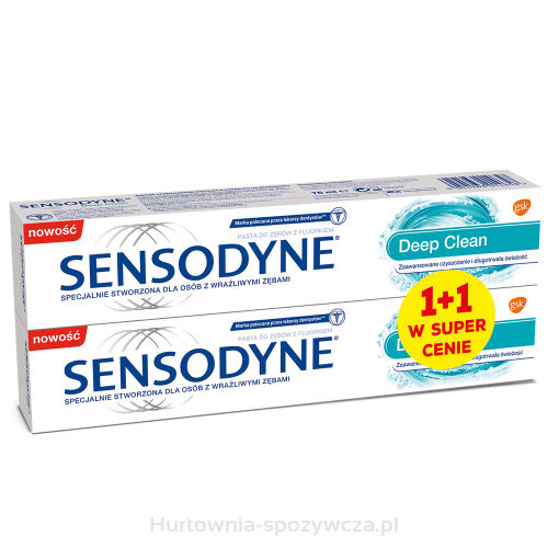 Sensodyne Deep Clean 75 Ml 1+1 W Super Cenie