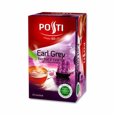 Posti Hebata Earl Grey Czarna Ekspresowa Aromatyzowana 30 G (20 X 1,5 G)