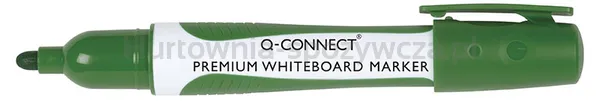 Marker do tablic Q-CONNECT Premium, gum. rękojeść, okrągły, 2-3mm (linia), zielony