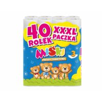 Miśki Papier Toaletowy 40 Rolek 3-Warstwowy