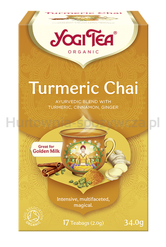 Herbatka Złoty Chai Z Kurkumą (Turmeric Chai) Bio (17 X 2 G) 34 G - Yogi Tea [BIO]