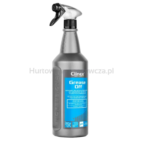 Preparat CLINEX Grease Off, do usuwania tłustych zabrudzeń, 1l