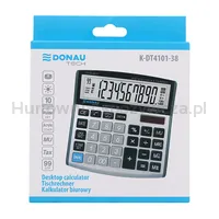 Donau Kalkulator biurowy TECH, 10-cyfr. wyświetlacz, wym. 136x134x28 mm, srebrny  - 2