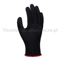Rękawice Donau Safety Pu Black, Kat. Ii, Rozm. 6, Czarne - 2