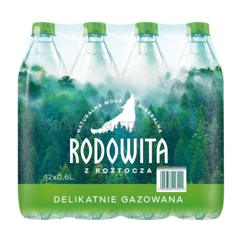 Woda Rodowita Delikatnie Gazowana 0,6Lx12szt