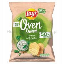 Lay's Oven Baked Chipsy o smaku jogurtu z ziołami 40g